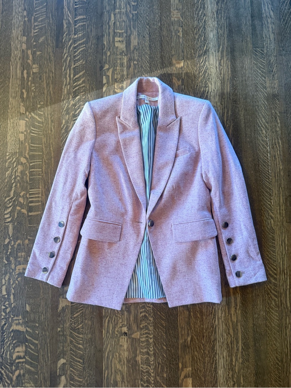Veronica Beard Pink Tweed Dicky Blazer